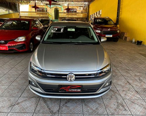 2-VOLKSWAGEN VIRTUS 1.0 COMFORT 200 TSI FLEX 12V AUTOMÁTICO CINZA 2021 PLACA BEQ-8G41