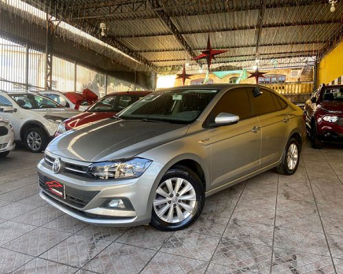 3-VOLKSWAGEN VIRTUS 1.0 COMFORT 200 TSI FLEX 12V AUTOMÁTICO CINZA 2021 PLACA BEQ-8G41