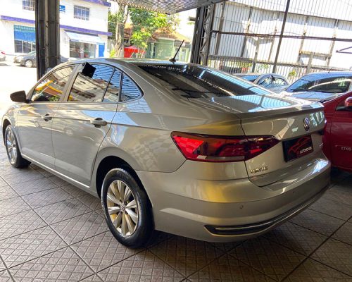 4-VOLKSWAGEN VIRTUS 1.0 COMFORT 200 TSI FLEX 12V AUTOMÁTICO CINZA 2021 PLACA BEQ-8G41